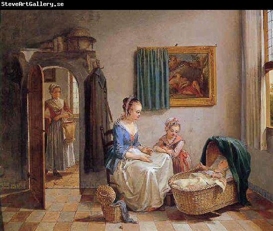 Willem van A family in an interior